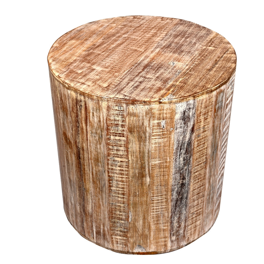 Distressed wood deals accent table